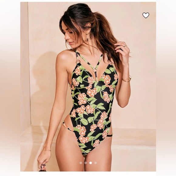 Floral Women’s Strappy One Piece - Picture 3 of 6